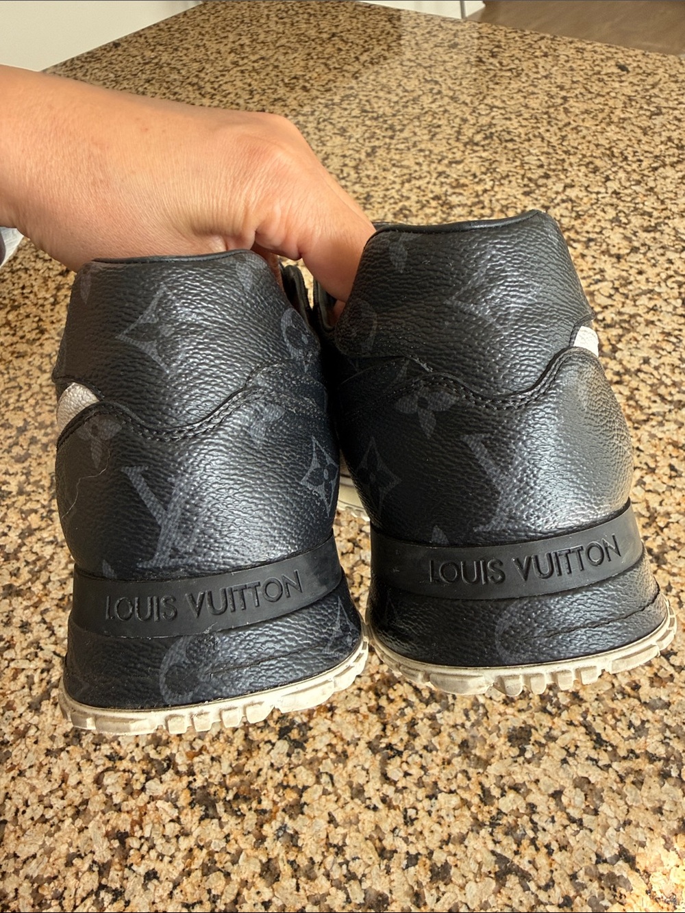 Louis Vuitton Brown & White Monogram Low-Top Sneakers - Picture 7 of 8